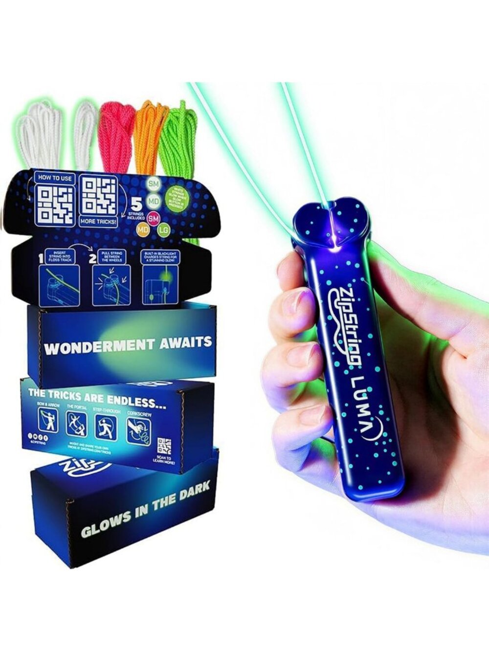 Glow-in-the-Dark ZipString Toy | Fun, Interactive String Play for Kids